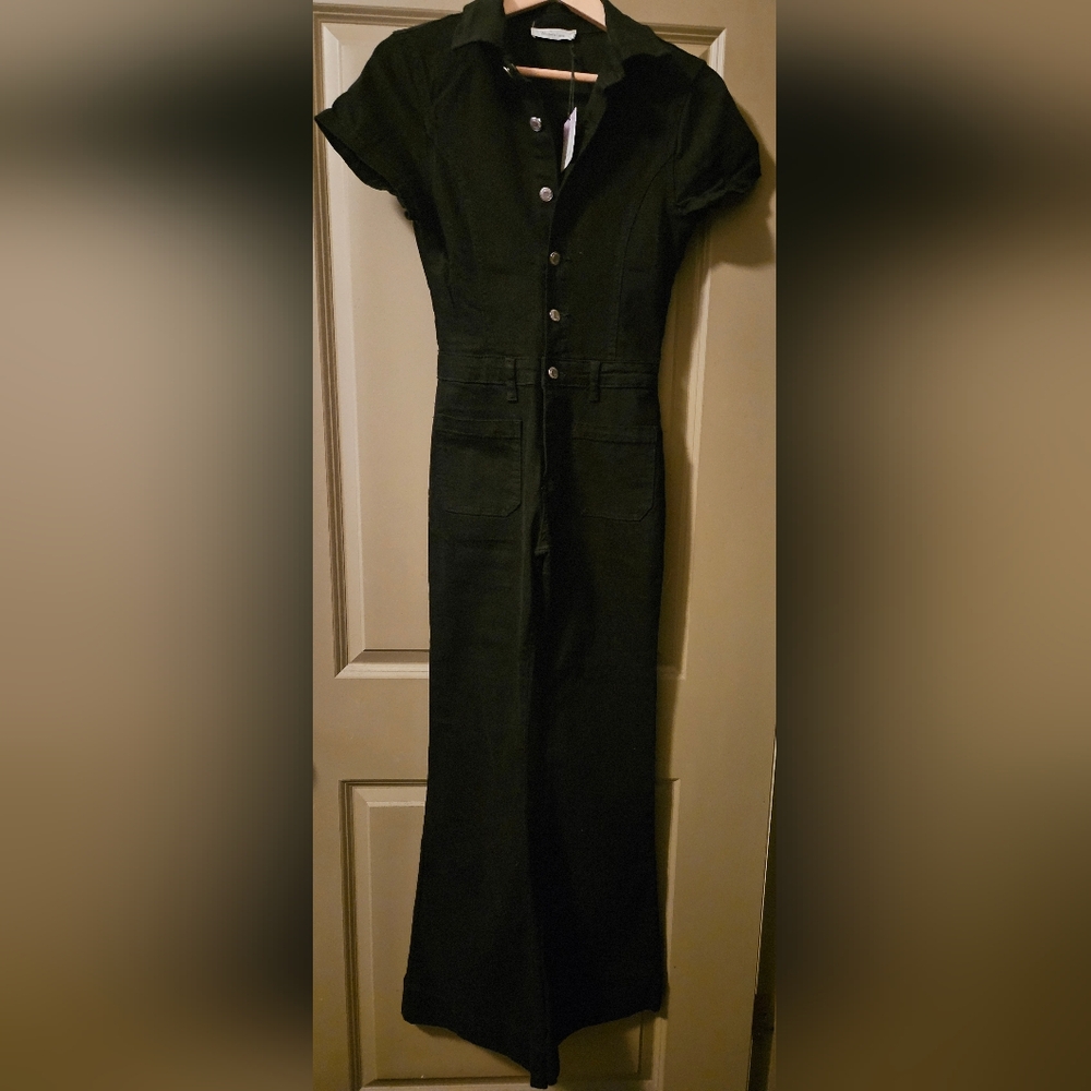 Wisteria Lane Black Denim Jumpsuit